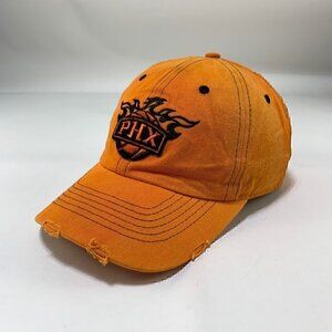 Phoenix Suns NBA Orange Distressed Relaxed Fit Adjustable Dad Hat